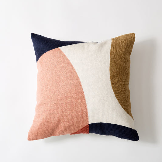 Towel embroidered suede pillow