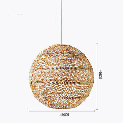 Art Japanese Zen Rattan Chandelier