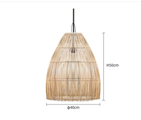 Art Japanese Zen Rattan Chandelier